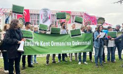 Atatürk Kent Ormanı Gönüllüleri, ihaleye açılan alanı protesto etti!