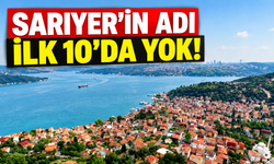 O raporda Sarıyer’in adı ilk 10’da yok!