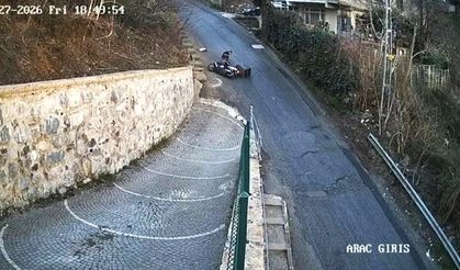 Sarıyer’in bozuk yollarında motosiklet kazası: 1 yaralı