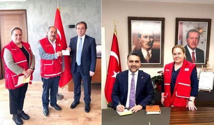 Kaymakam Maytalman ve Başkan Kurşun’dan Kızılay’a Kurban vekâleti desteği