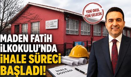Maden Fatih İlkokulu'nda ihale süreci başladı