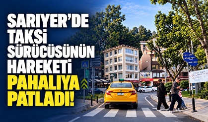 Tarabya'da taksi şoförünün sorumsuzluğu pahalıya patladı!
