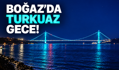 Sarıyer'de turkuaz gece hayran bıraktı