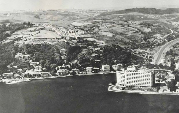 1958'li yıllarda Tarabya'nın havadan çekilmiş fotoğrafı
