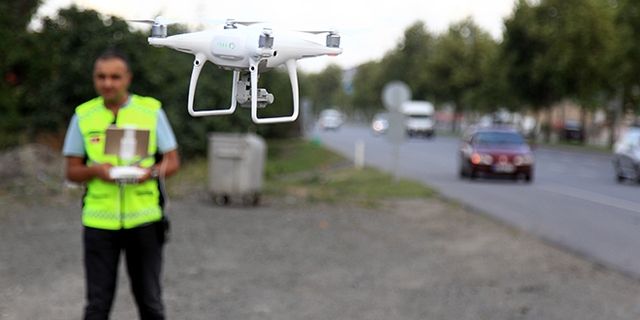 Sarıyer'de trafiğe drone mesaisi!