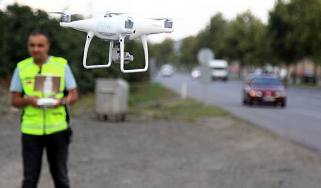 Sarıyer'de trafiğe drone mesaisi!