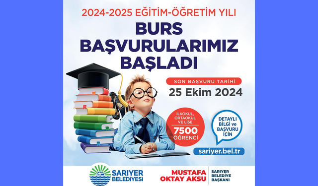 Sarıyer’de burs başvuruları başladı!