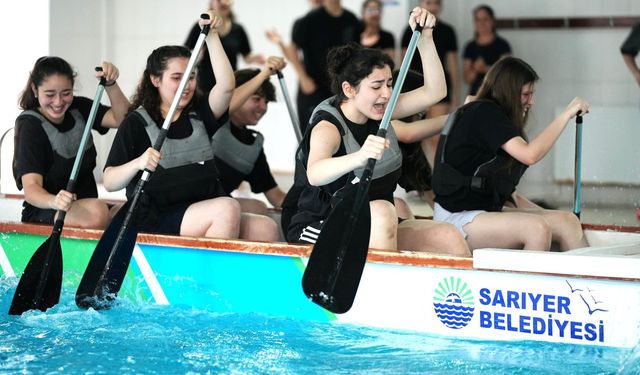Sarıyer Belediyesi 6. Liseler Arası Havuzda Kano Yarışması nefes kesti