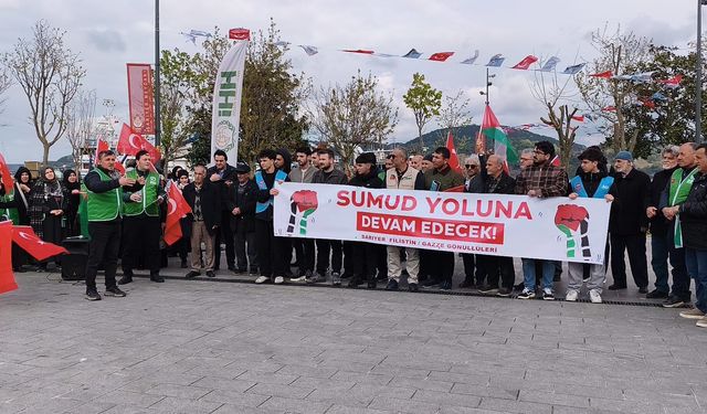 Sarıyer’de “Global Sumud Filosu” için tek ses