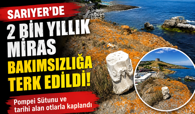 Sarıyer'de 2 bin yıllık miras bakımsızlığa terk edildi!
