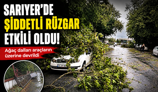 Sarıyer'de şiddetli rüzgar etkili oldu!