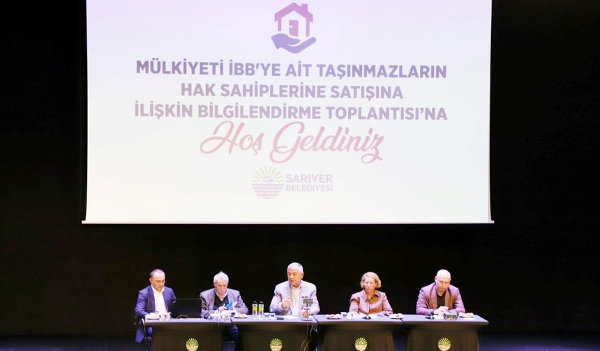 Sarıyer Belediyesi’nden hak sahipleri bilgilendirme toplantısı