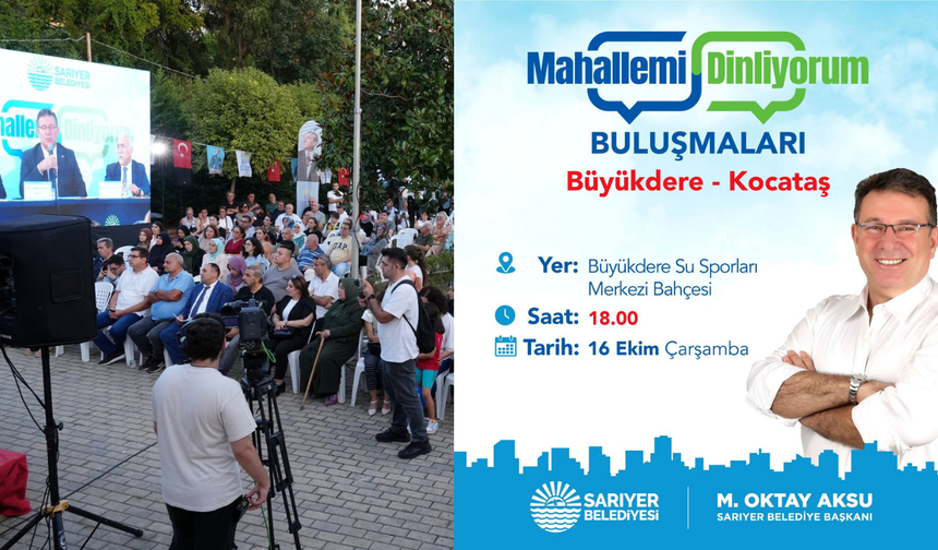 “Mahallemi dinliyorum” bu kez, Büyükdere ve Kocataş'ta