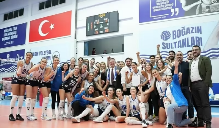 Sarıyer Belediyespor'un galibiyetiyet coşkusu