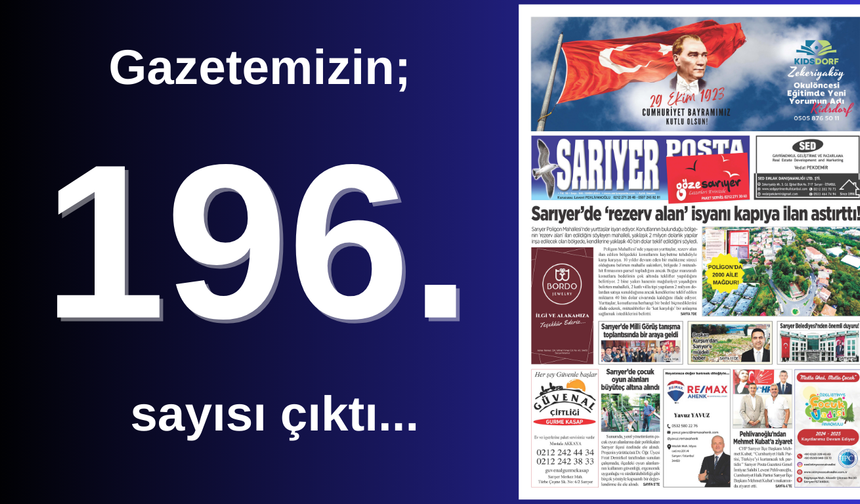 Sarıyer Posta’nın 196 sayısı çıktı!