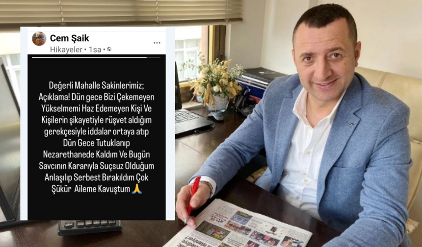 Kilyos Muhtarı Cem Şaik'ten rüşvet iddialarına yanıt!