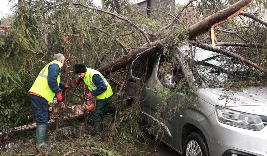 Sarıyer, 30 yılın en şiddetli fırtınasına yaşadı!