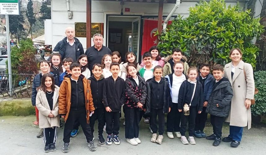 Madenli öğrencilerden muhtarlığa anlamlı ziyaret