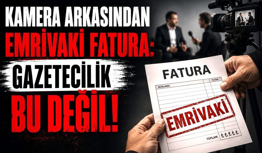 Kamera arkasından emrivaki fatura: Gazetecilik bu değil!