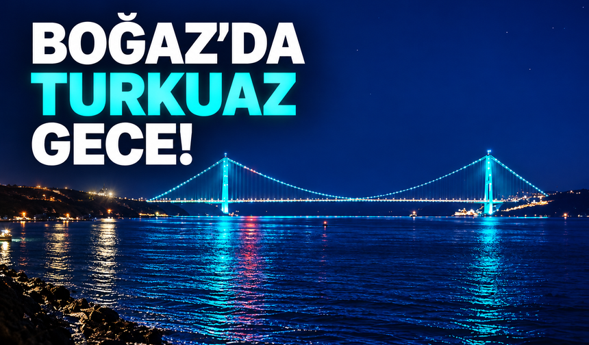 Sarıyer'de turkuaz gece hayran bıraktı