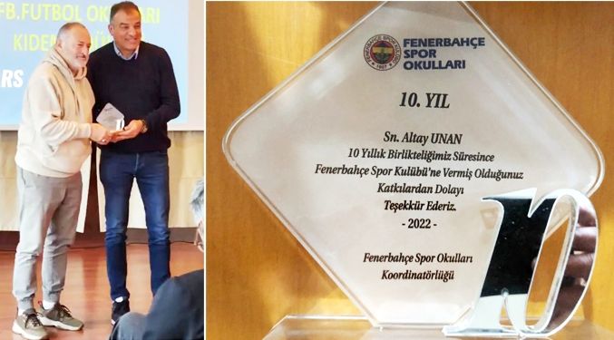 Altay Unan Fenerbahçe'den Altay Unan’a anlamlı ödül - Sarıyer Posta Gazetesi I ...