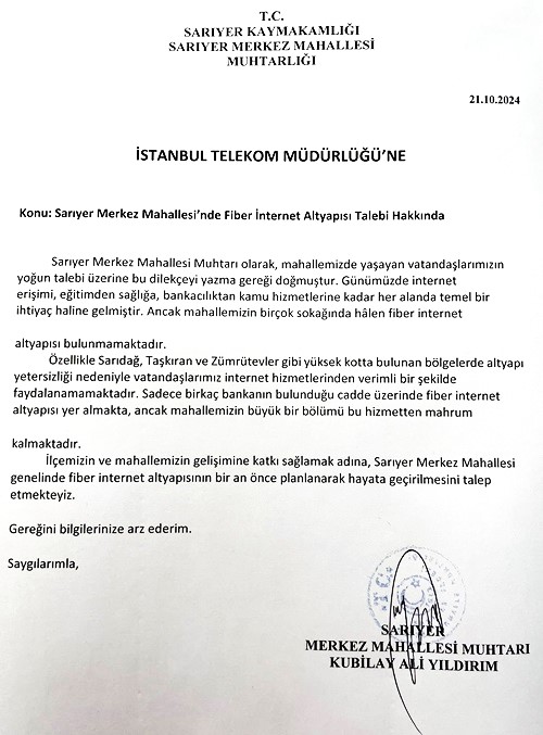 Sariyer Fiber Internet 1
