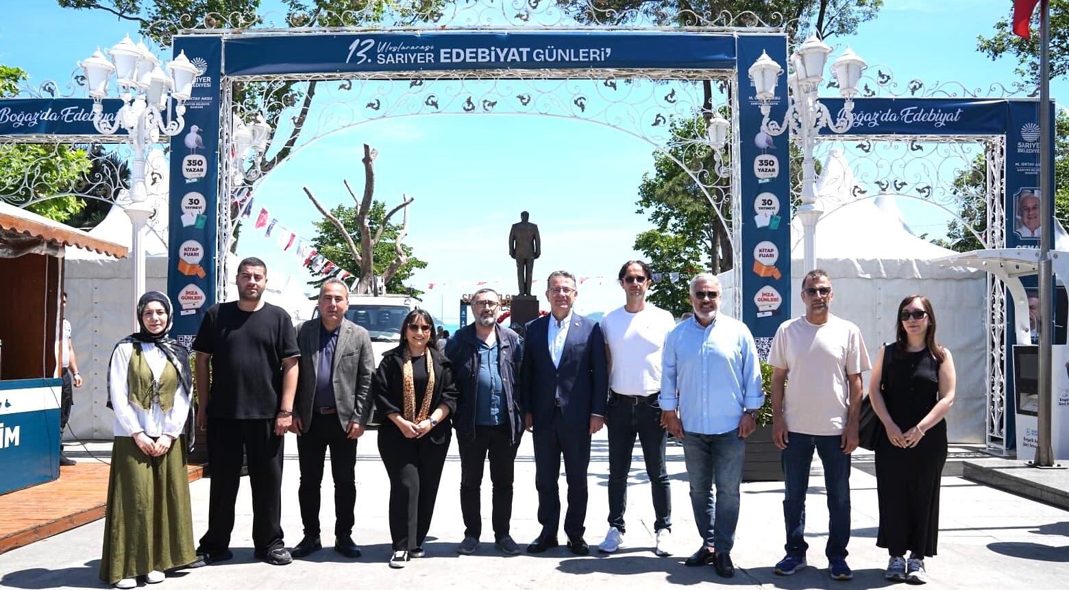 Başkan Aksu, basın mensuplarıyla etkinlik alanını gezdi