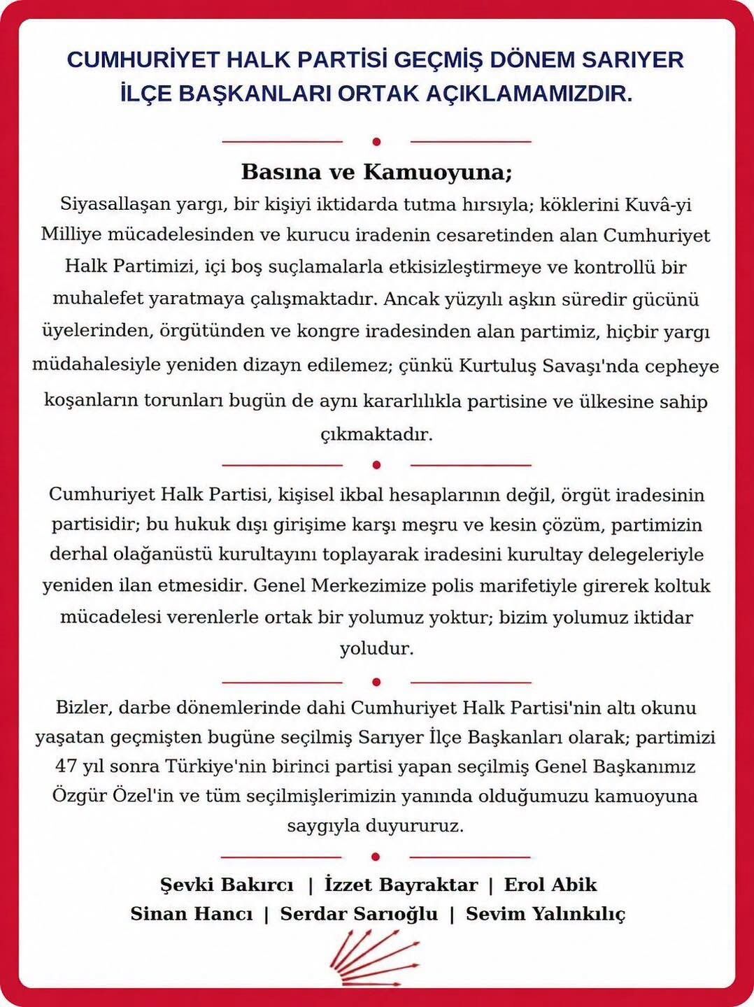 Chp Sarıyer Belge
