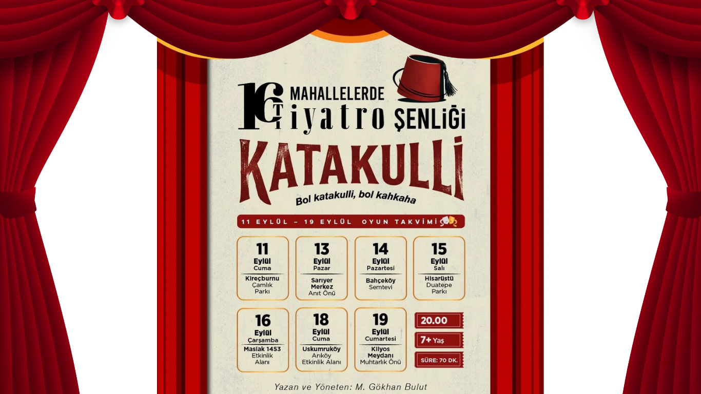 “Mahallelerde Tiyatro Şenliği” Sarıyer’de başlıyor