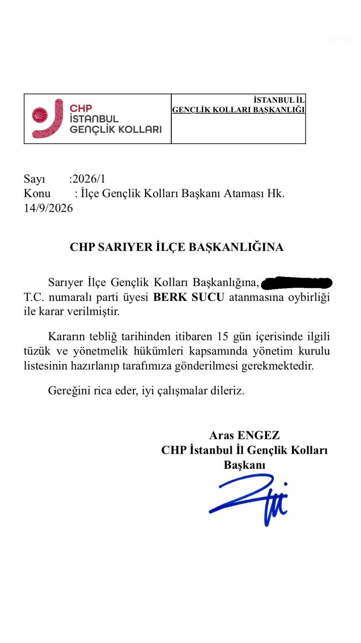Chp Sarıyer Gençlik
